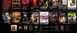 A screenshot of a movie screen displaying various titles and information including "THE ROUGHNECK," "The Strangers," "Please Don't Feed The DIME MARE SHIIT," and more. The screen also includes details about account expiration, with a countdown of 173 days. The overall design resembles a collage with text elements.